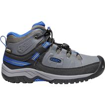 Keen Targhee Mid Youth Waterproof Hiking Shoes - Steel Grey/Baleine Blue