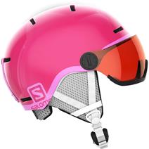 Salomon Grom Visor Youth Helmet - Glossy Pink