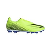 Adidas X Ghosted 4 FXG Men's Soccer Cleats - Yellow/Black/Royal