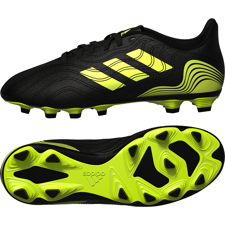 Adidas Copa Sense 4 FXG Junior Soccer Cleats - Black/Yellow/Yellow ...
