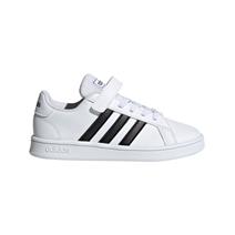 Adidas Grand Court Youth Shoes - White/Black/White
